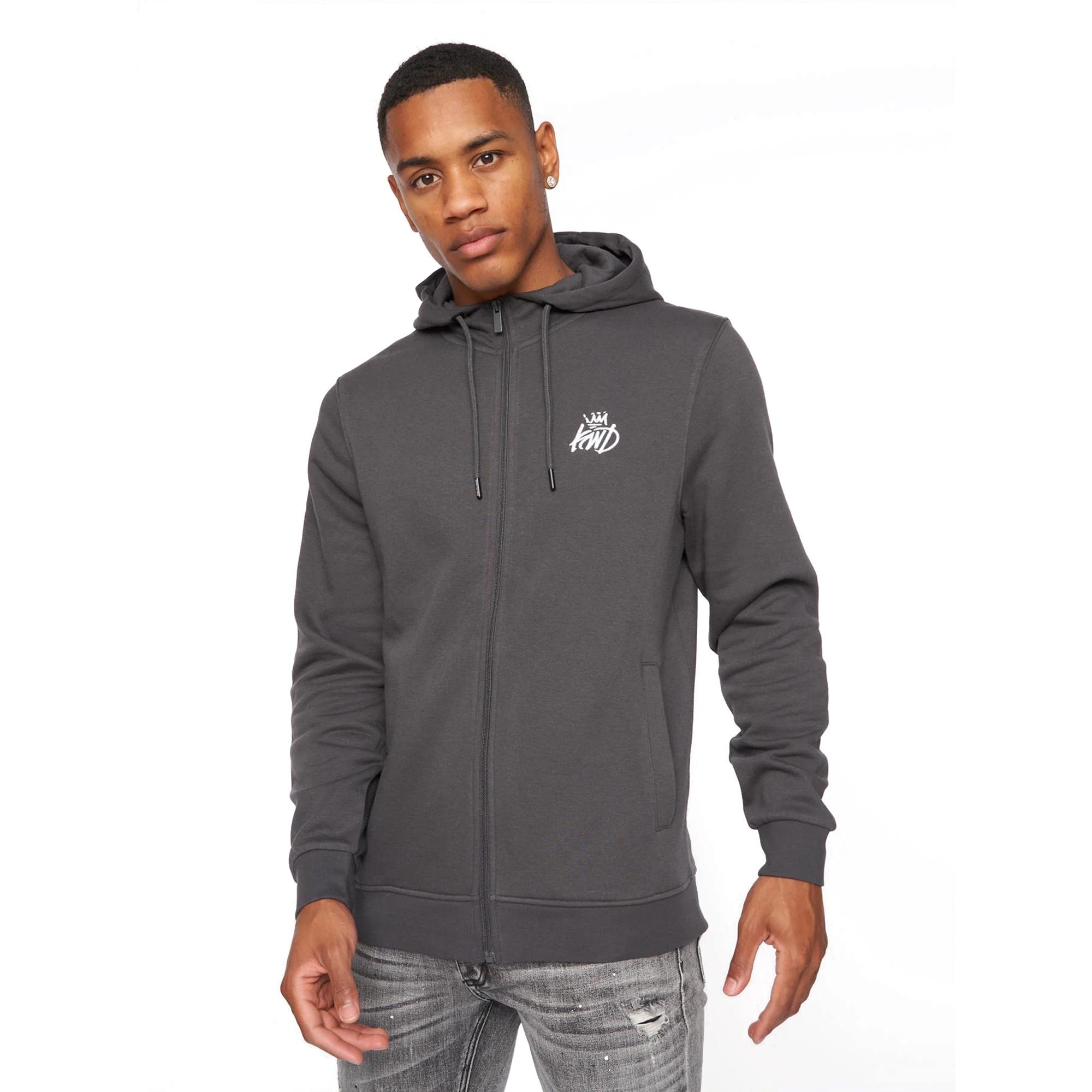 Pertemba FR - Apparel Kings Will Dream Heren Coby hoodie met volledige ritssluiting XS asgrijze kleur