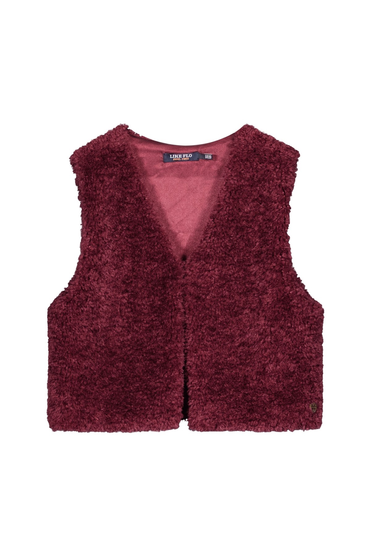 Like Flo winter gilet meisjes - rood - Diam - fur