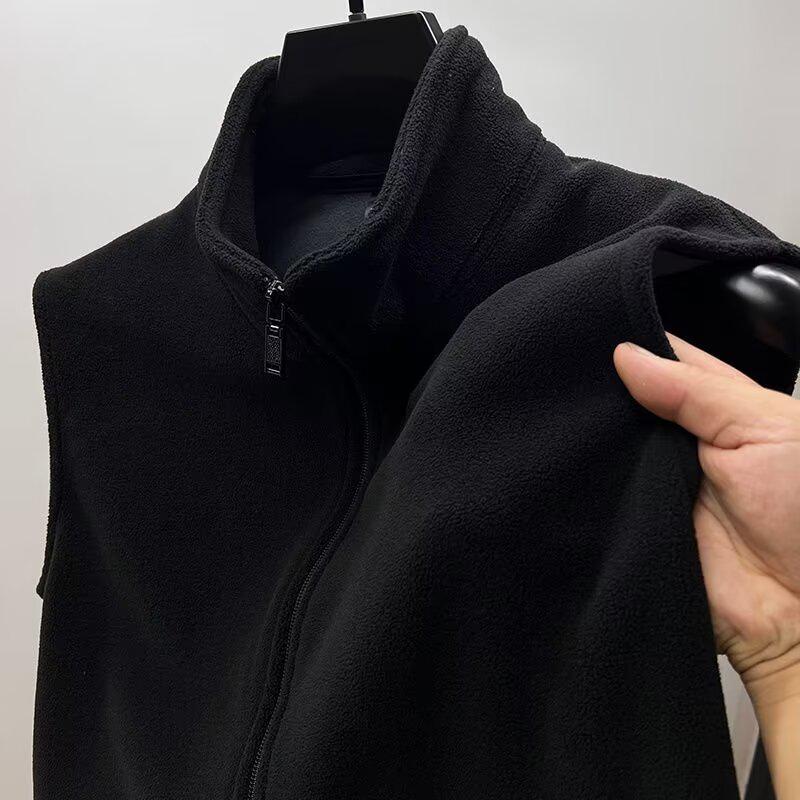 VantaGoods Herenvest in Japanse stijl van polarfleece - Casual lente- en herfstvest 5XL