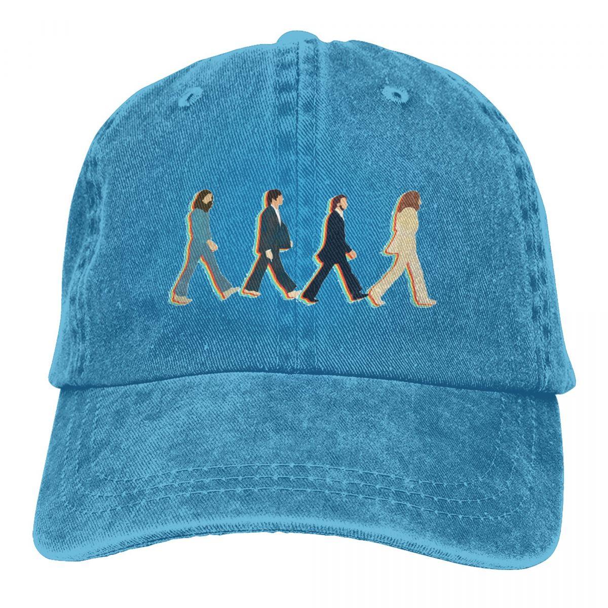 Kiki Cap Retro The Beatle Walking Road Baseball Cap Unisex Style Distressed Denim Snapback Cap Outdoor Summer Unstructured Soft Hats Cap One Size