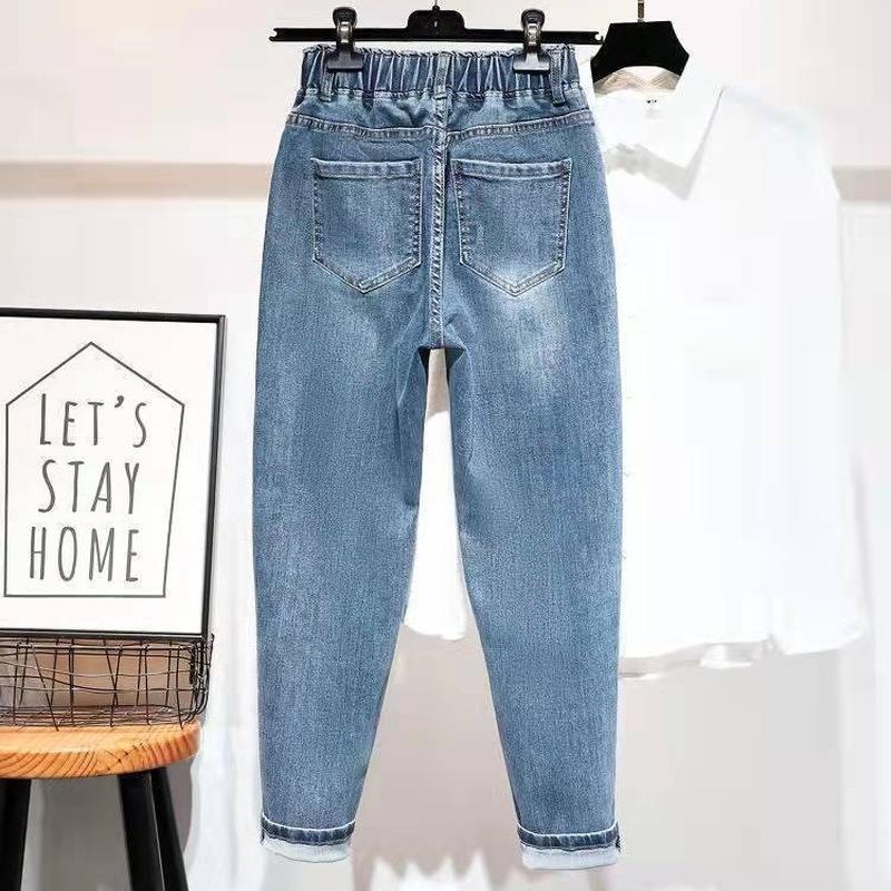 Summer Star Plus Size Katoen Elastic Force Denim Broek Hoge Taille Jeans Vrouw Magere Dames Jeans Harembroek 2XL