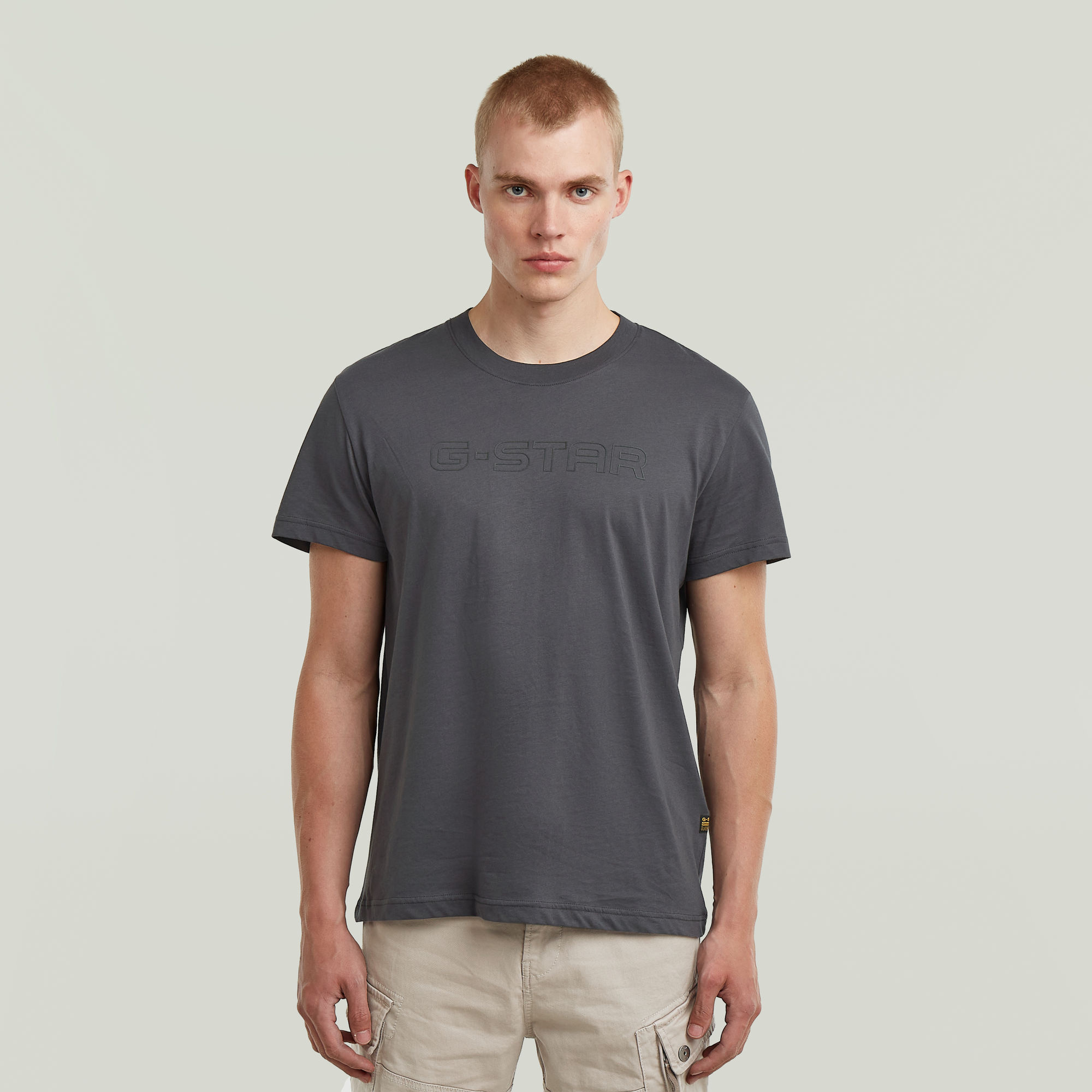 G-Star RAW Outline Corporate Script Logo T-Shirt - Grijs - Heren