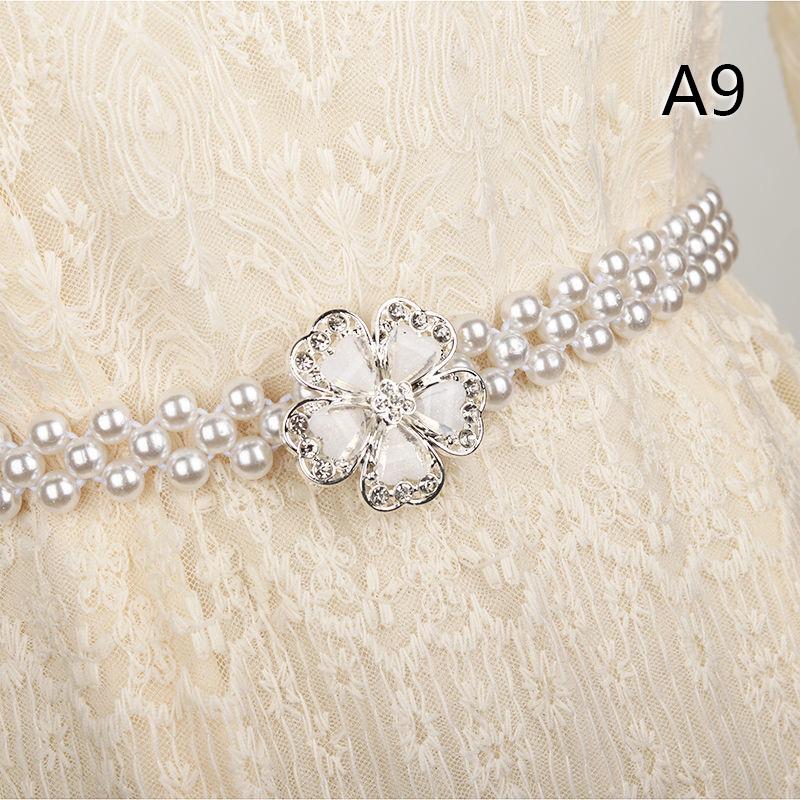Three Meows 1PC Tailleketting Dames Elastische Riem met Diamant Decoratie 62*2cm