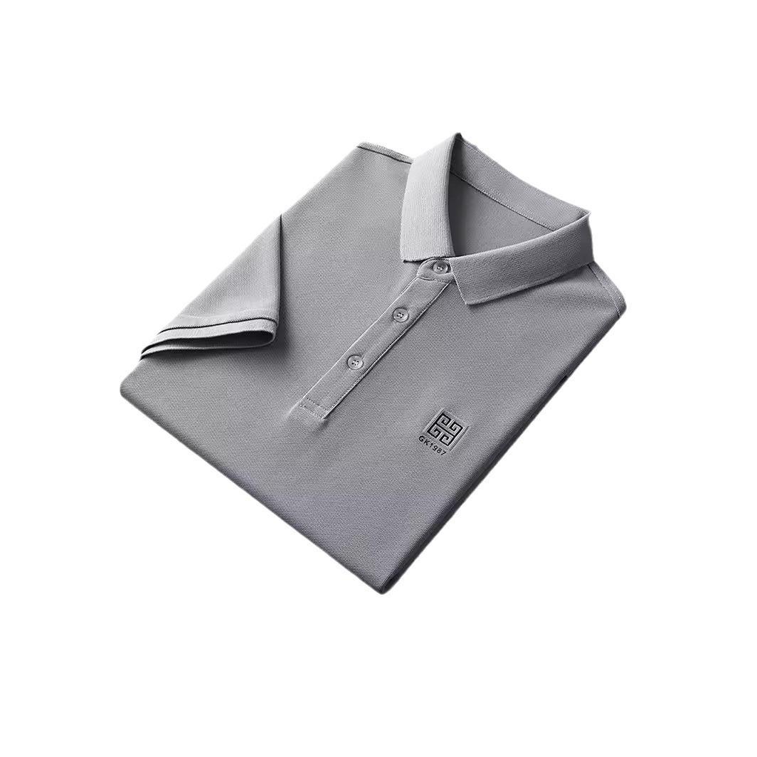 Jianchi Mall BB Poloshirt voor heren Zomer T-shirt met korte mouwen Dieptepunt voor heren Casual geborduurd poloshirt XXXL
