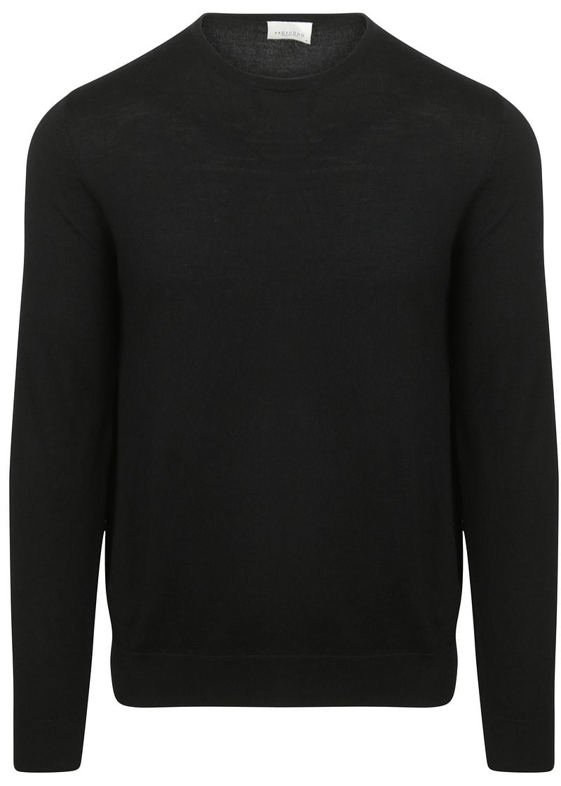 Profuomo Pullover Merinowol Zwart