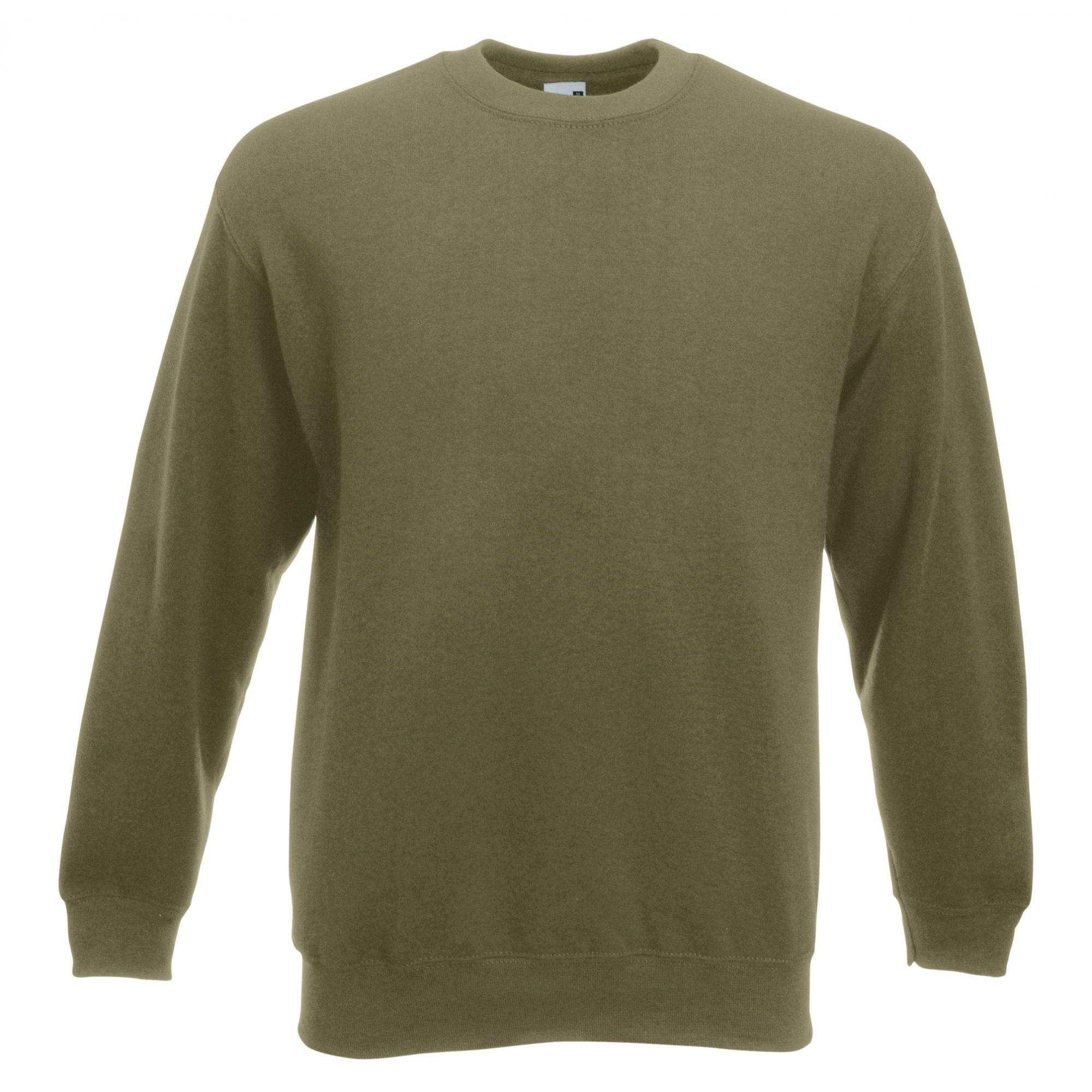 Fruit Of The Loom Unisex Premium 70/30 Set-In Sweatshirt 2XL olijf