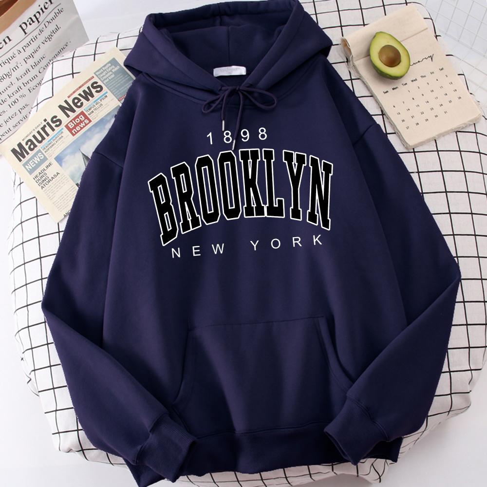Boutique sports suit series 2 1898 Brooklyn New York Print Heren Hoodies All-Match Casual Kleding Mode Kwaliteit Sweatshirts Vintage Harajuku Kleding Heren XL