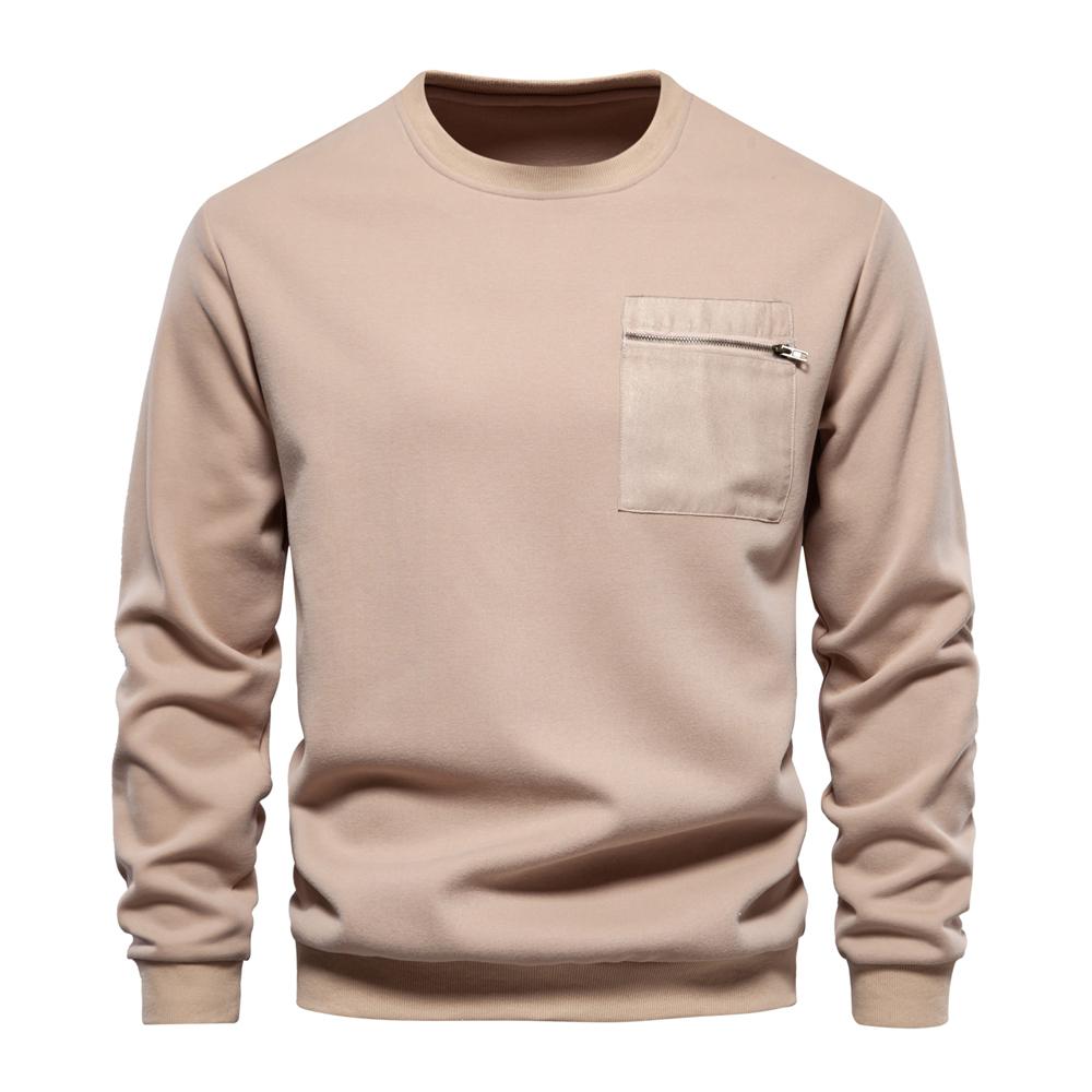 AIOPESON Men Fashion AIOPESON Hoge kwaliteit katoenen sweatshirt voor heren Ritsvak Heren Sweatshirts Casual Sport Herenkleding Trui Heren M 65-75 kg
