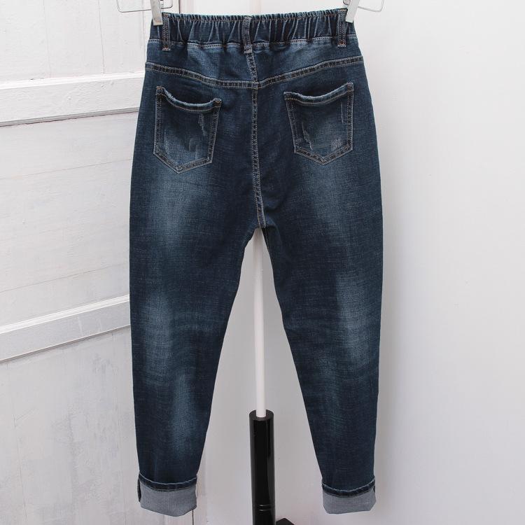CaoCaoHero Plus size hoge taille dames vintage harembroek losse boyfriend denim jeans streetwear broek XXXXL