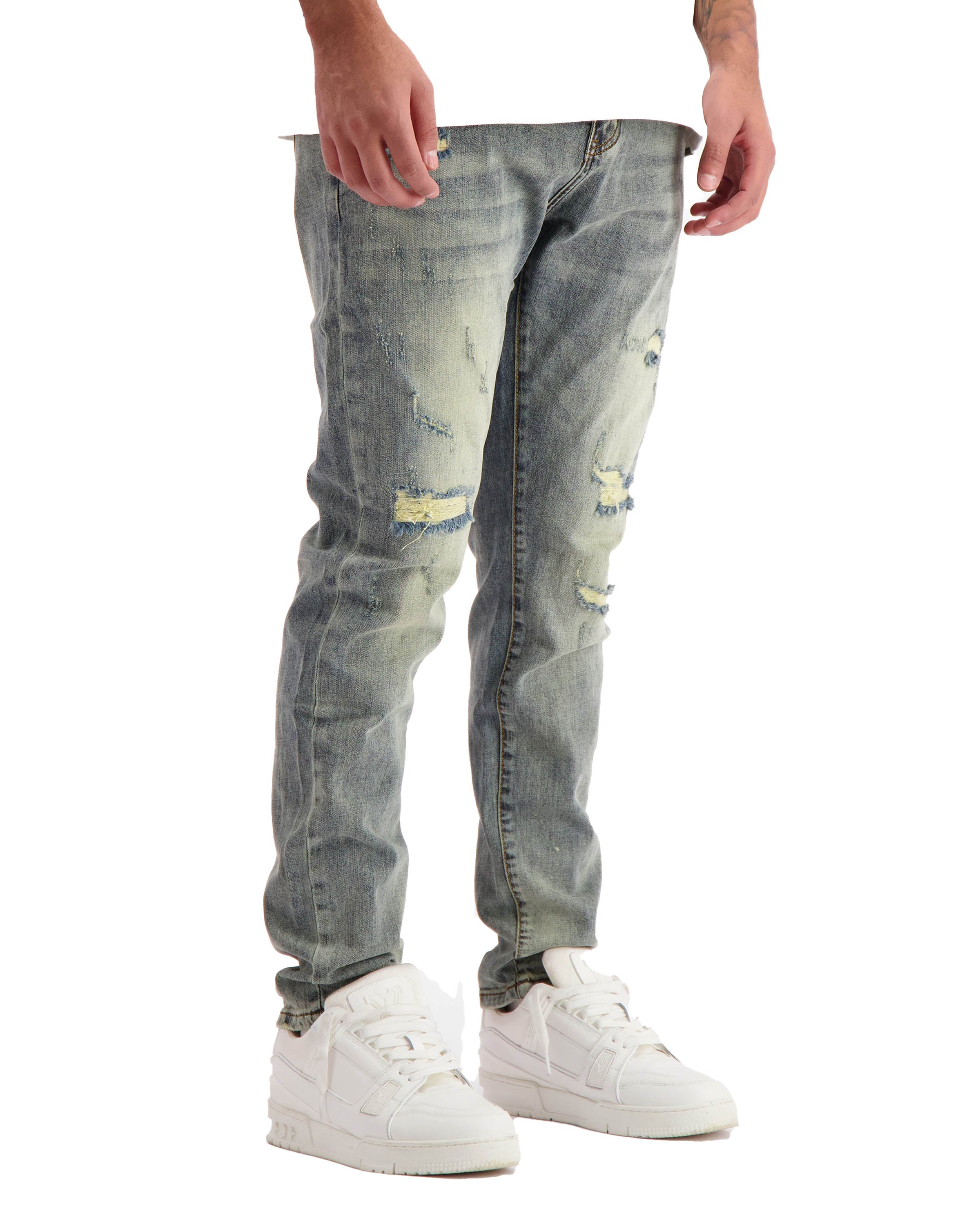 Black Bananas Slim repaired broek