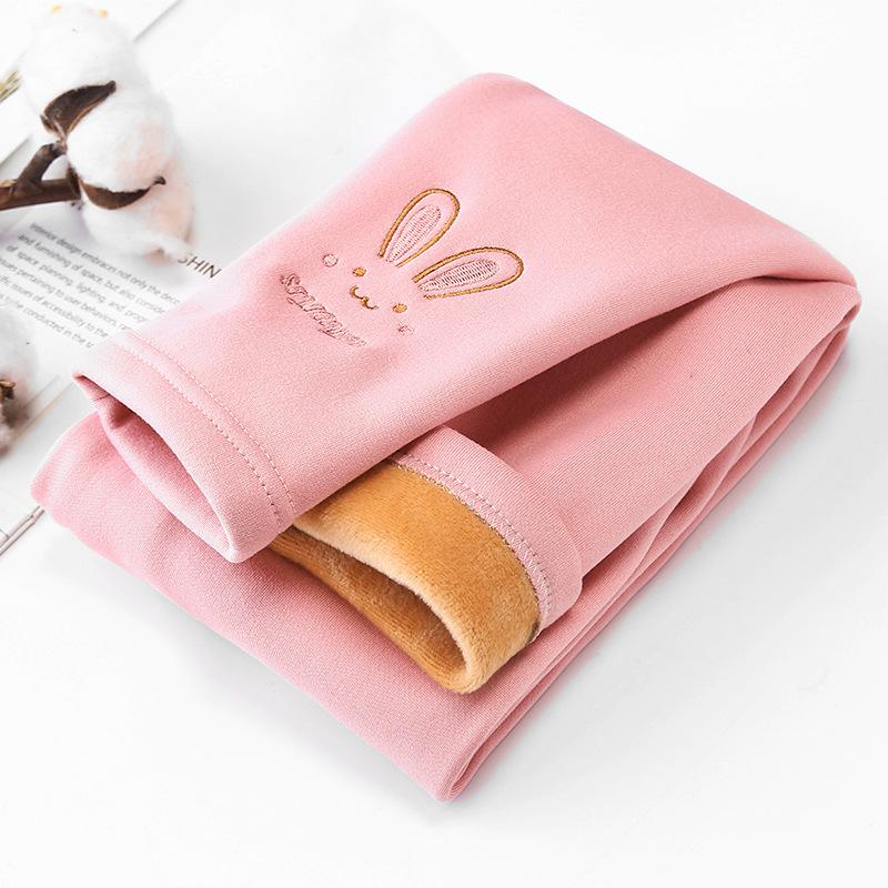 YUBAOBEI Meisjeslegging Lente-/herfstmodellen Bovenkleding Plus fluwelen gevoerde kinderlegging Winterbroek 100
