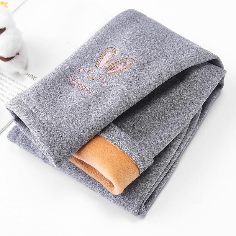 YUBAOBEI Meisjeslegging Lente-/herfstmodellen Bovenkleding Plus fluwelen gevoerde kinderlegging Winterbroek 100
