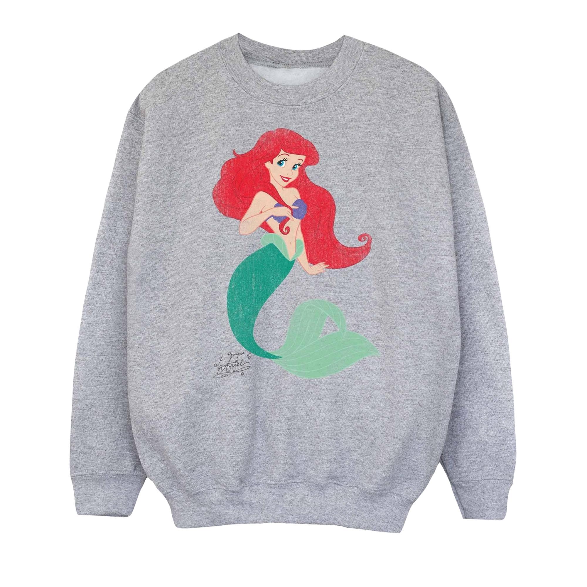 Disney Princess Klassiek Ariël-sweatshirt voor meisjes 9-11 Years grijs