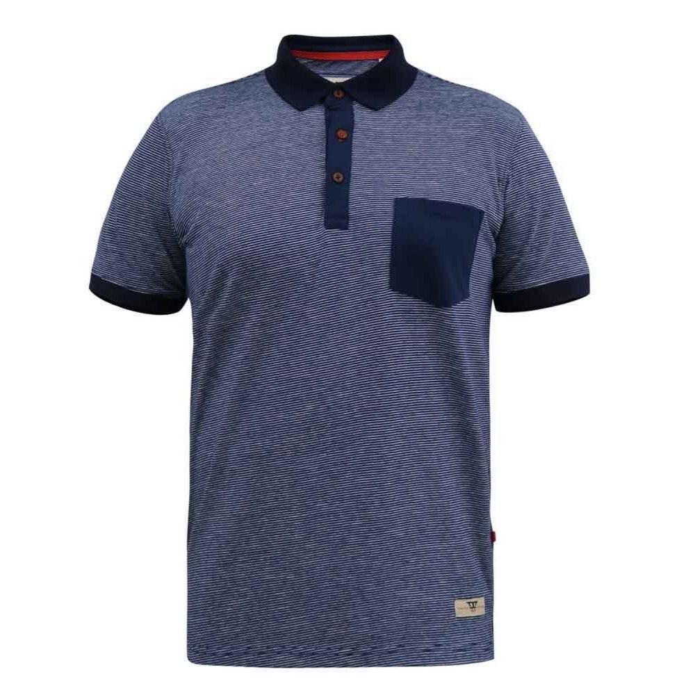 Duke Mens D555 Oxley Fine Stripe Jersey Patch Pocket Kingsize Polo Shirt 6XL Vloot