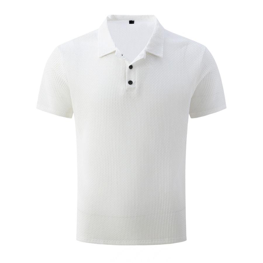 HerSight Mesh Ice Silk Polo's Top T-shirt met korte mouwen Heren reverskraag Zomer effen kleur glijdende poloshirts XXXL