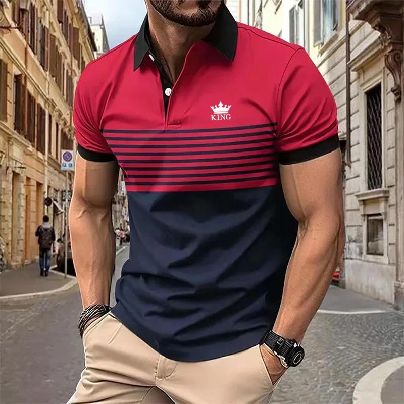 Haojun 2024 Business Summer Classic Polo's voor heren, poloshirt met korte mouwen XL