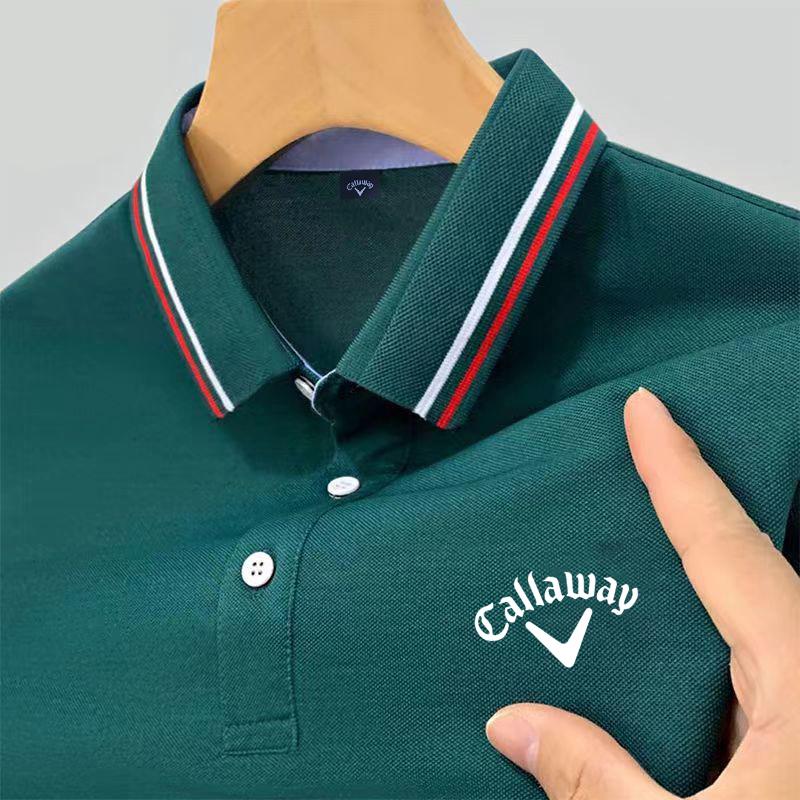 Callaway Embroidered 2025 New Summer Polo Shirt for Men High Quality Casual Comfortable and Breathable Short Sleeved T-shirt for Men S