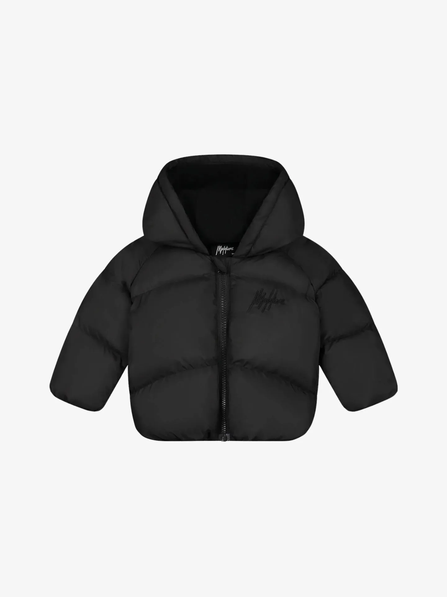 Malelions Jongens baby winterjas signature puffer zwart
