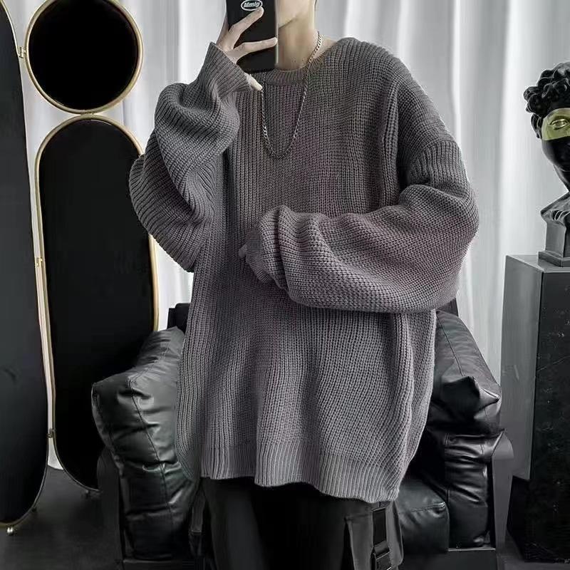 Car Ac Mode Truien Heren Herfst Effen Kleur Wollen Truien Slim Fit Heren Straatkleding Herenkleding Gebreide Trui Heren Pullovers M