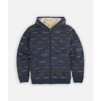 Oxbow Trui  Sherpa jacquard trui met rits NIGHTFALL
