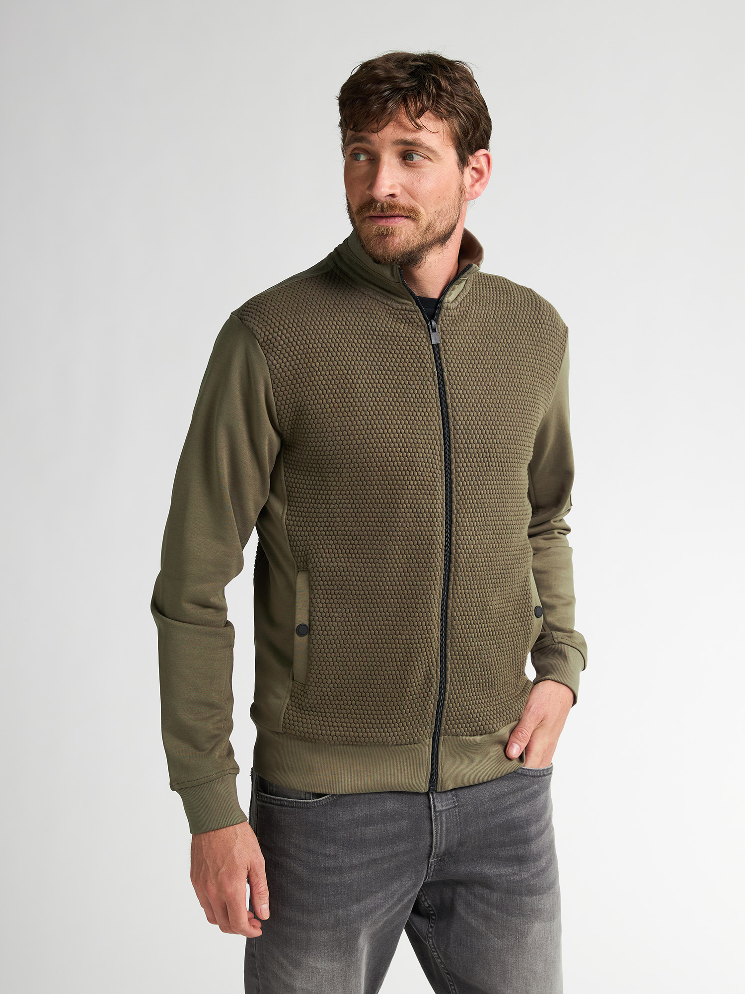 Petrol Industries Men sweater collar zip