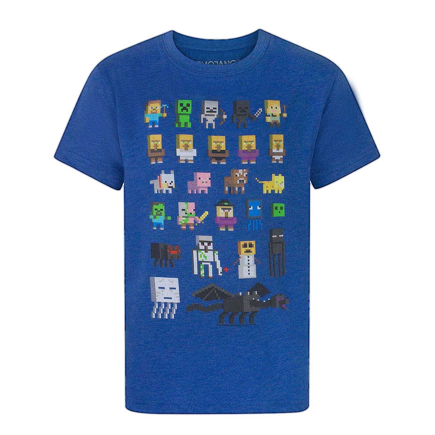 Minecraft officieel jongens Sprites karakters T-shirt 2025-12-11 00:00:00