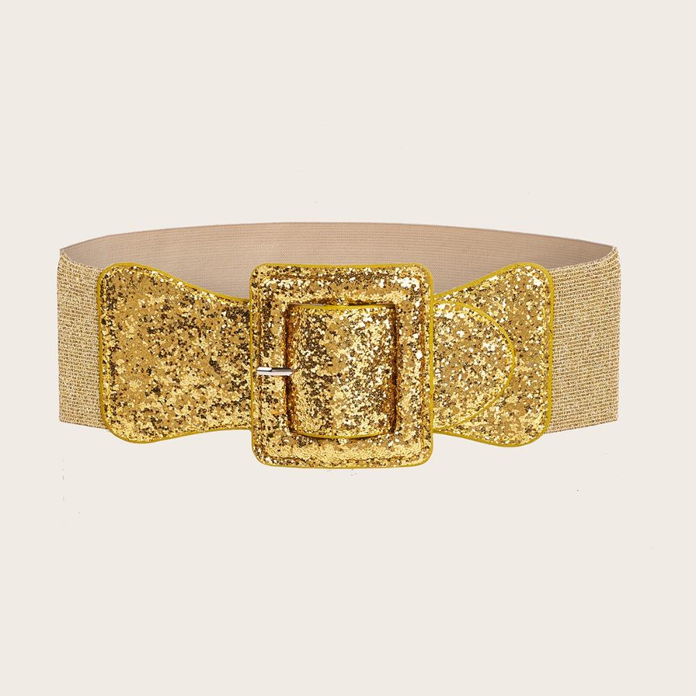 Guofa with Square Buckle Waist Strap Punk Style Waist Belts Fashion Stretch Waistband  for Women