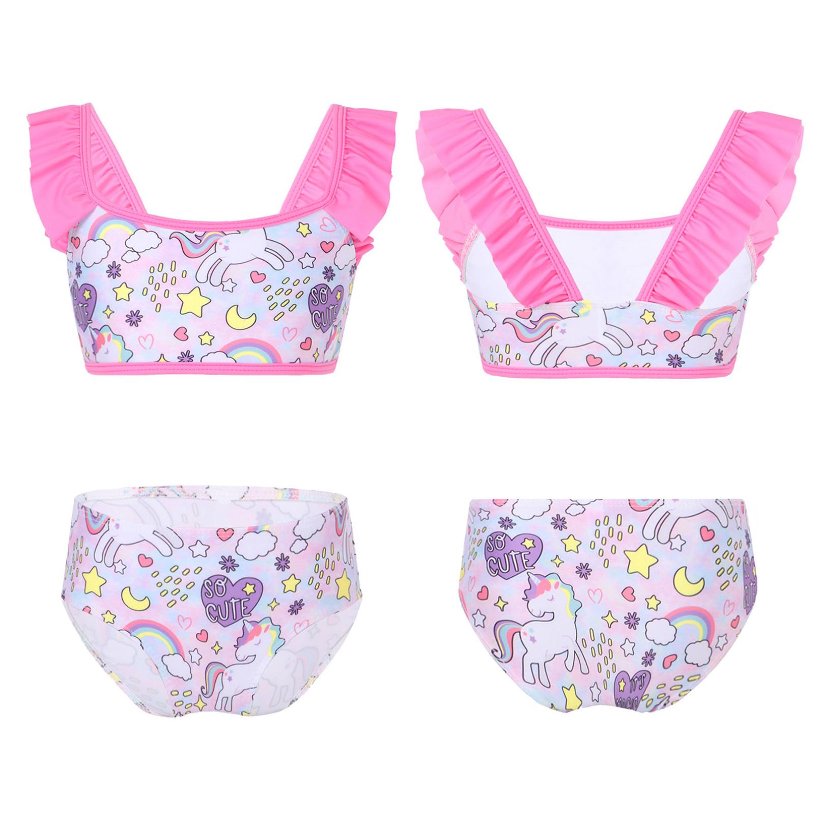 WinYing Meisjes bikinisets zeemeermin badmode tweedelig badpak badmode voor kinderen van 1-16 jaar 5-6 Years