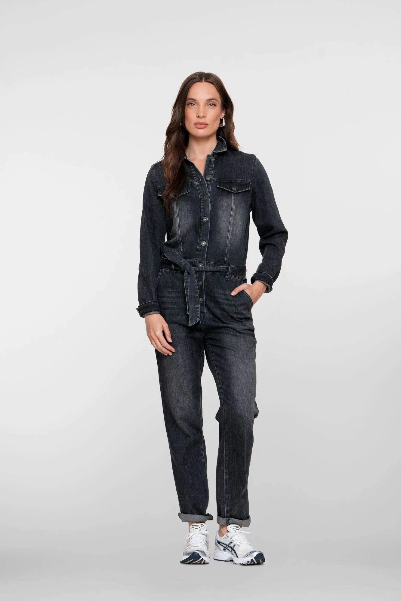 Geisha 51512-10 805 jeans jumpsuit grey denim