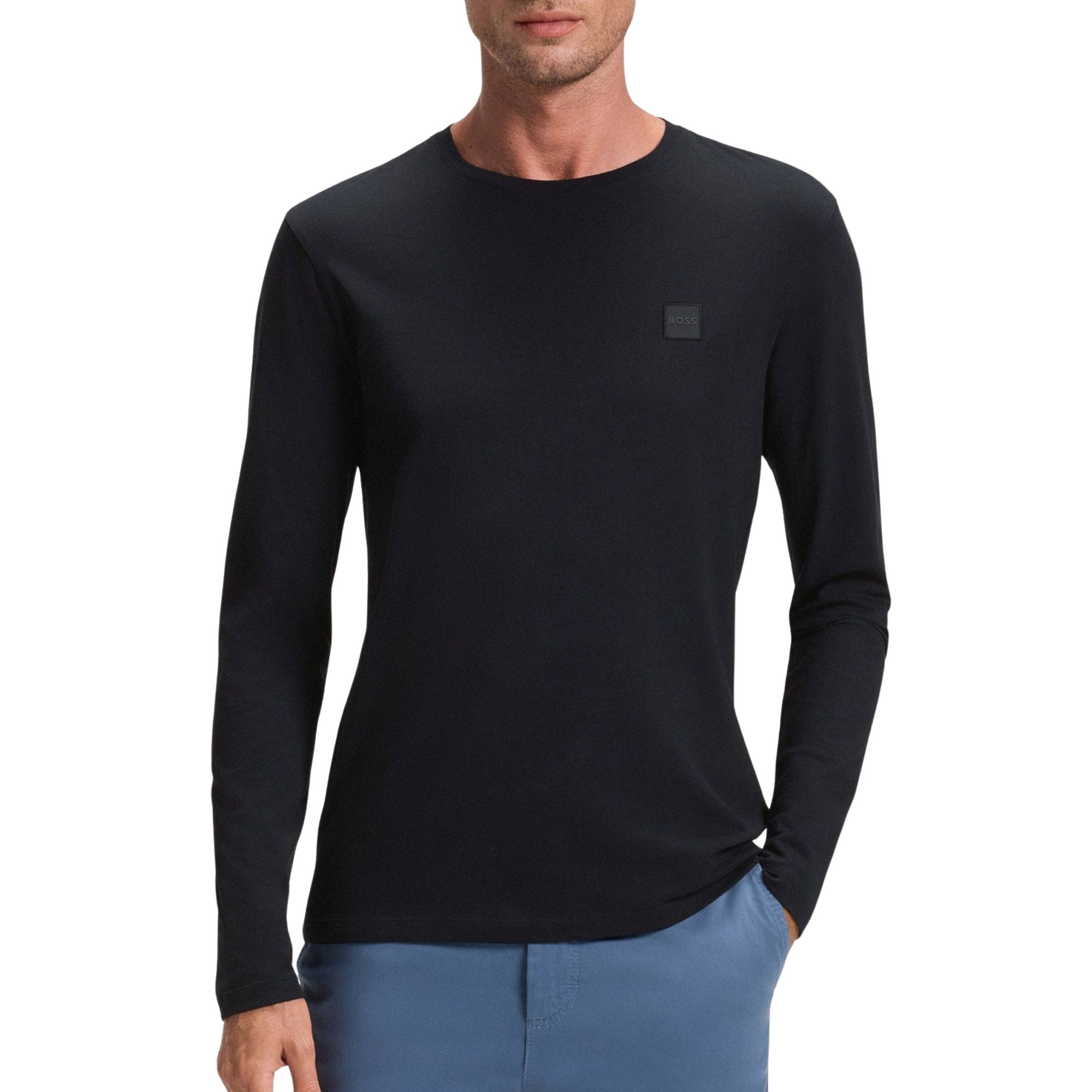 Boss Orange Shirt met lange mouwen Tacks met merkembleem op de borst