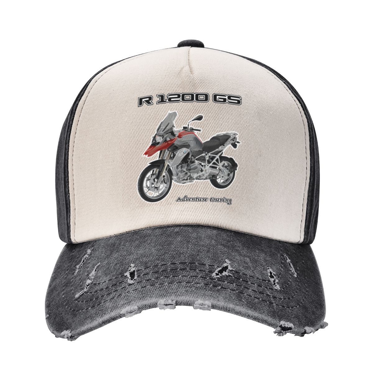 WHITE NOVA R1200GS Adventure Sport Motorcycles Merch Unisex Baseball Cap R 1200 GS Moto Distressed Washed Caps Hoed Casual Zacht Hoofddeksels One Size