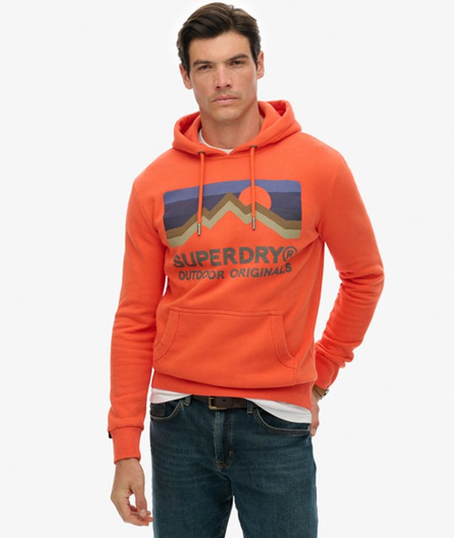 Superdry Great Outdoors Hoodie met Relaxte Pasvorm Red