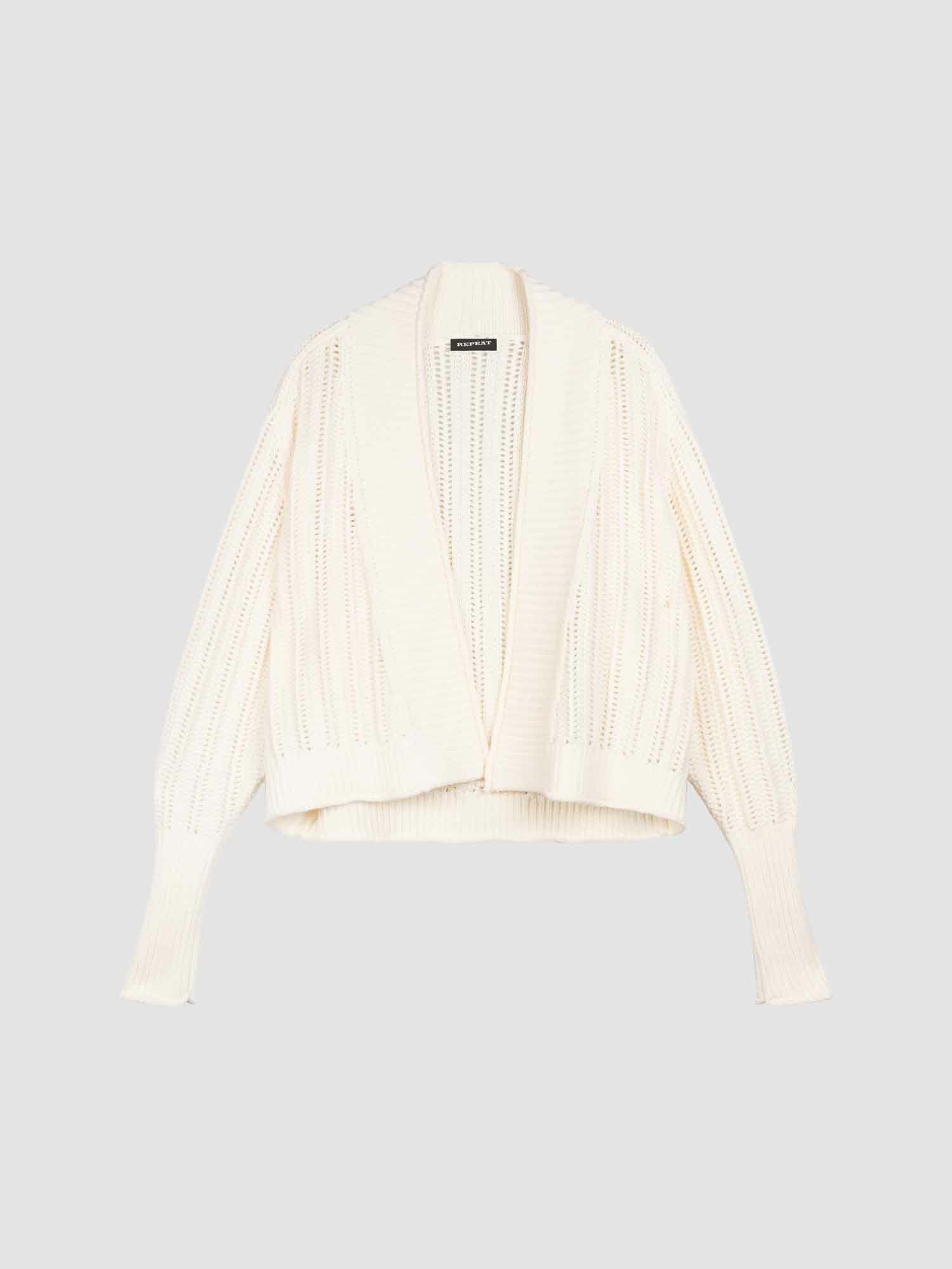 REPEAT cashmere Kort ajourvest van merinowol