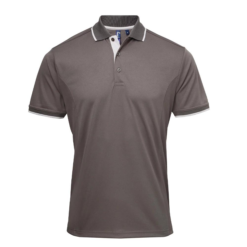 Premier heren coolchecker contrast piqué poloshirt L
