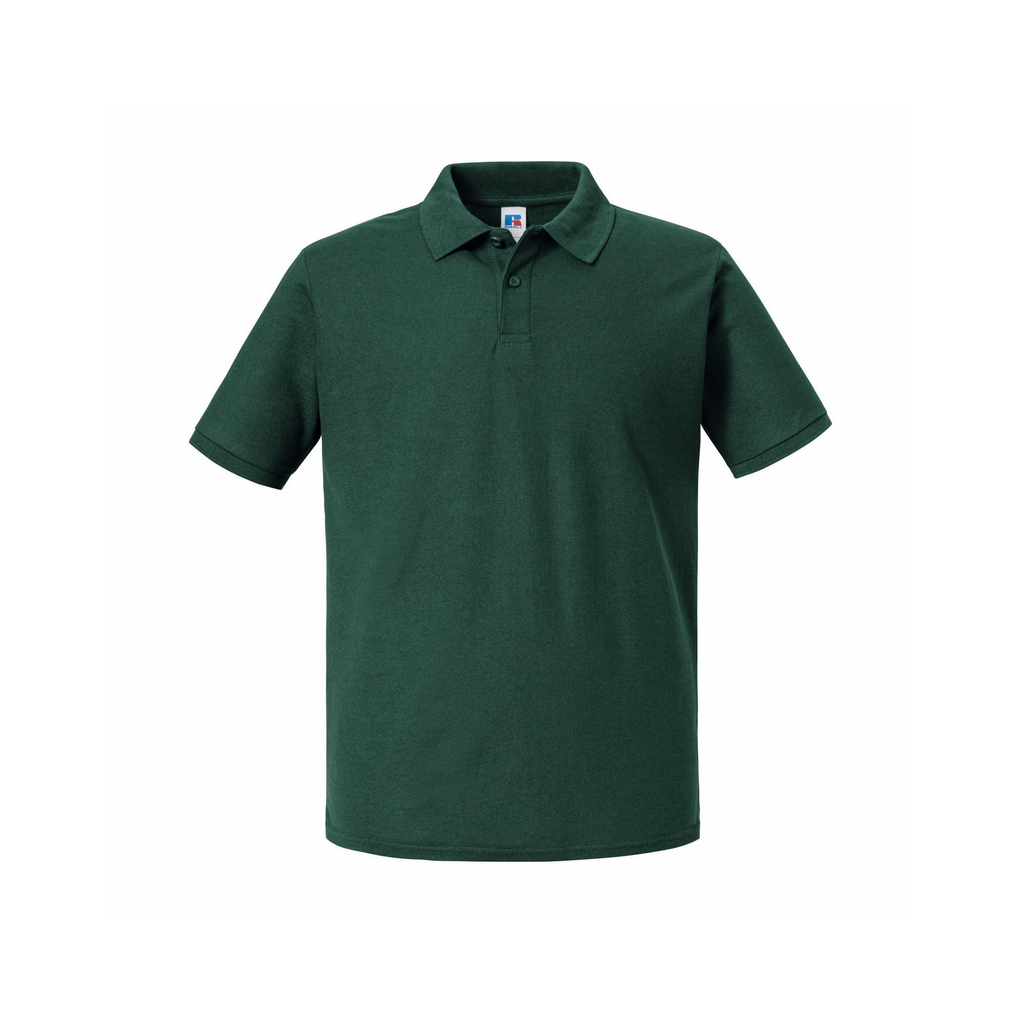 Russell Authentiek piqué-poloshirt voor heren 3XL fles groene kleur