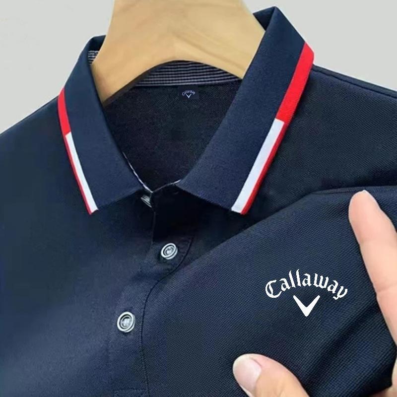 Callaway Embroidered 2025 New Summer Polo Shirt for Men High Quality Casual Comfortable and Breathable Short Sleeved T-shirt for Men L