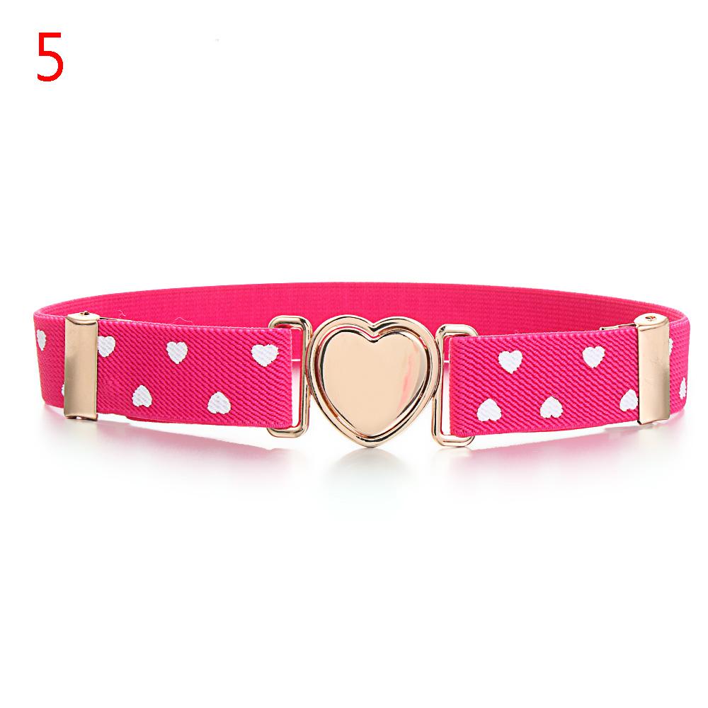 Uouangxue Elastische Kinder Hart Riem Stretch Meisjes Elastische Riemen Taille Riem Jurken 5
