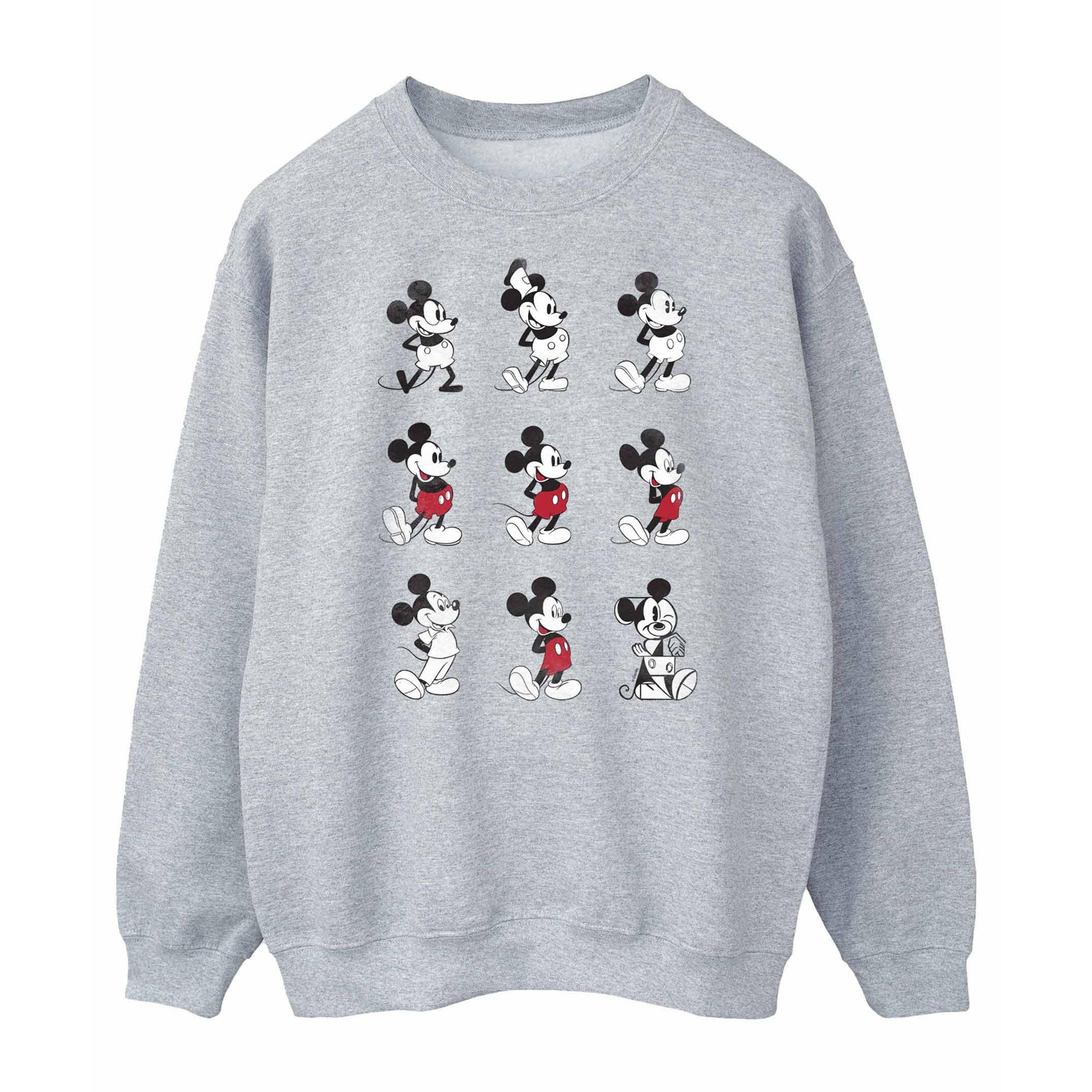 Disney Heren Mickey Mouse Evolution-sweatshirt M grijs