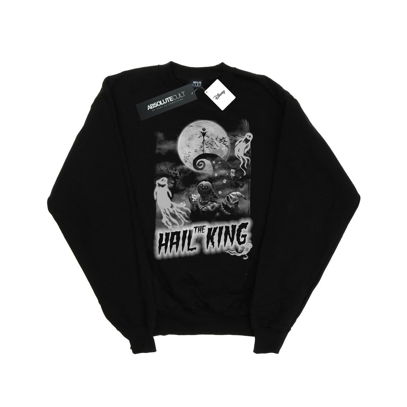 Disney Mens Nightmare Before Christmas Hail The King Sweatshirt XXL zwart