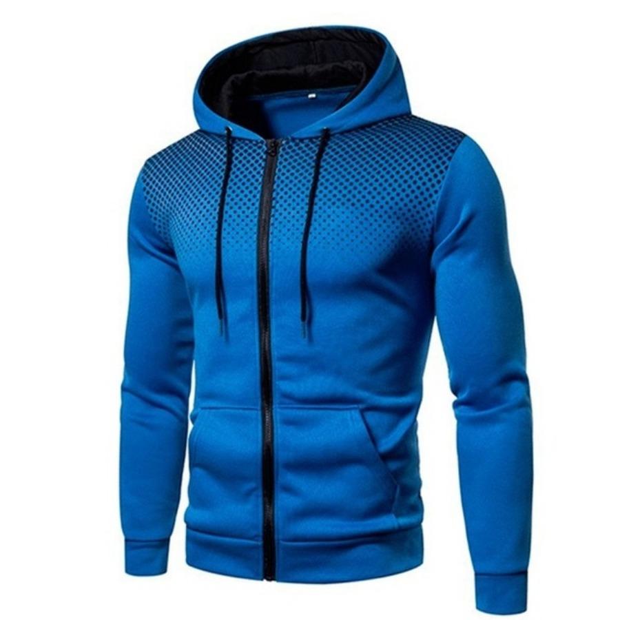 HerSight Heren hoodie met rits en capuchon Sweatshirt met grafische ritssluiting Polka Pot Print Sport Outdoor Casual Hoodies Slanke sweatshirts XXXL