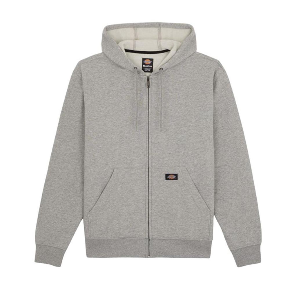 Dickies fleecehoodie voor heren met volledige ritssluiting XXL grijs