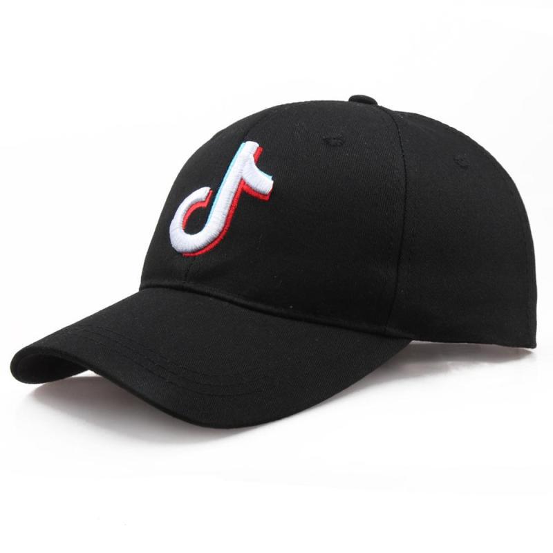 Kuake Duan Katoen Cool Tik Tok Cap Unisex Hiphop Snapback Caps Tiktoker Hoed zwart