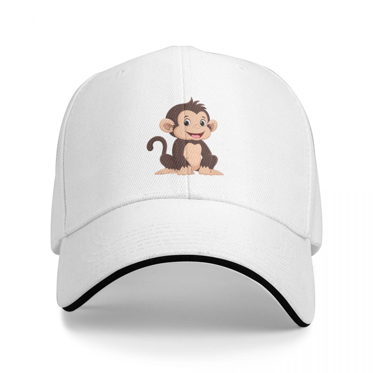 WHITE NOVA Monkey Baseball Cap Hood Beach Dames Hoed Unisex'S