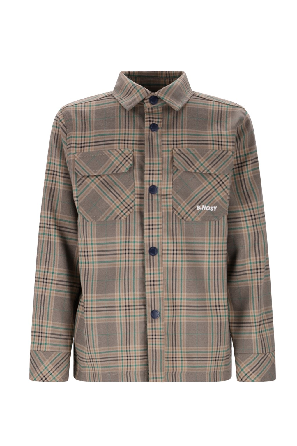 B.Nosy winter shirt jongens - groen - Bas - geruit