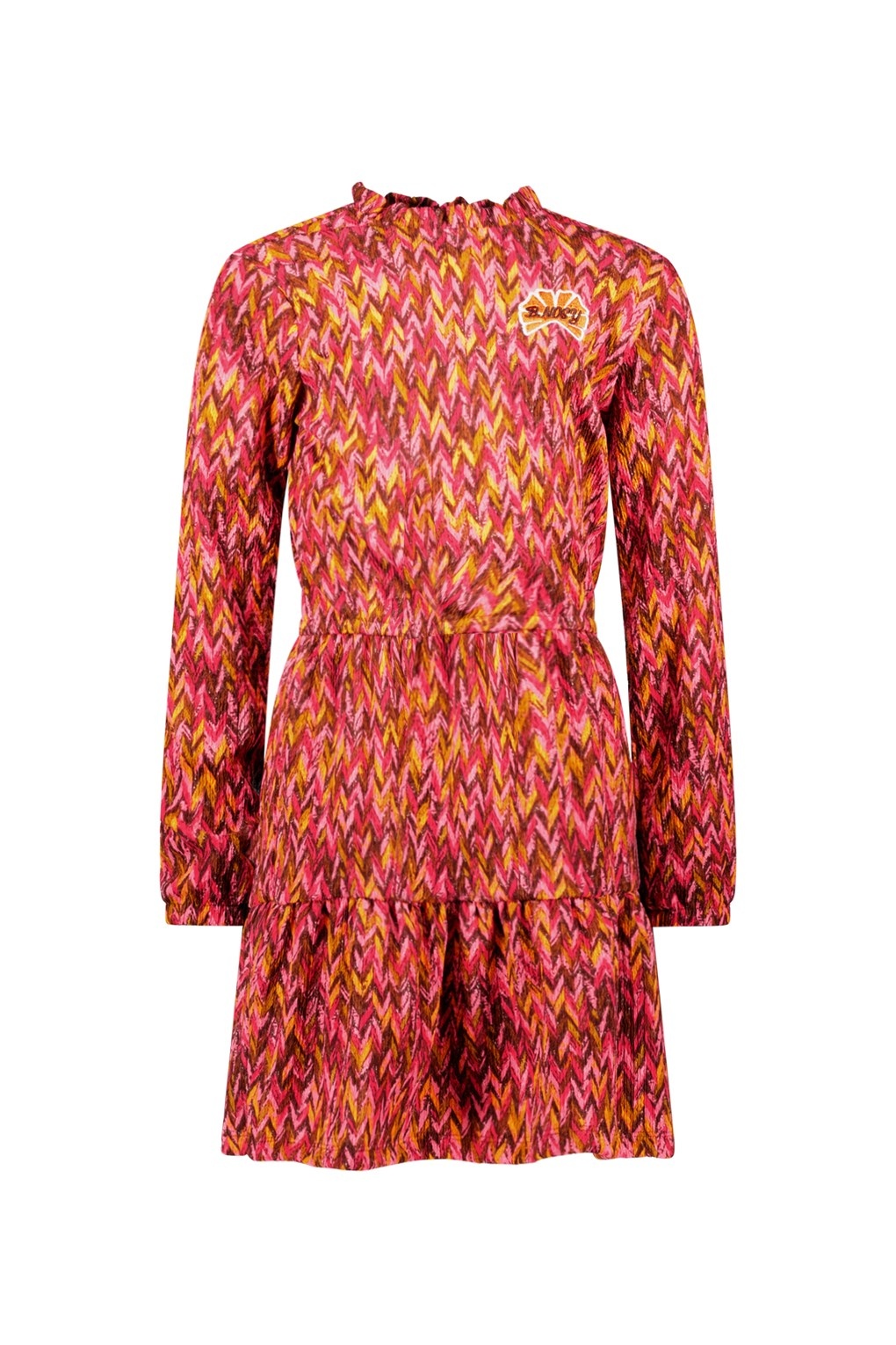 B.Nosy winter jurk meisjes - roze/bruin - Dalia - print