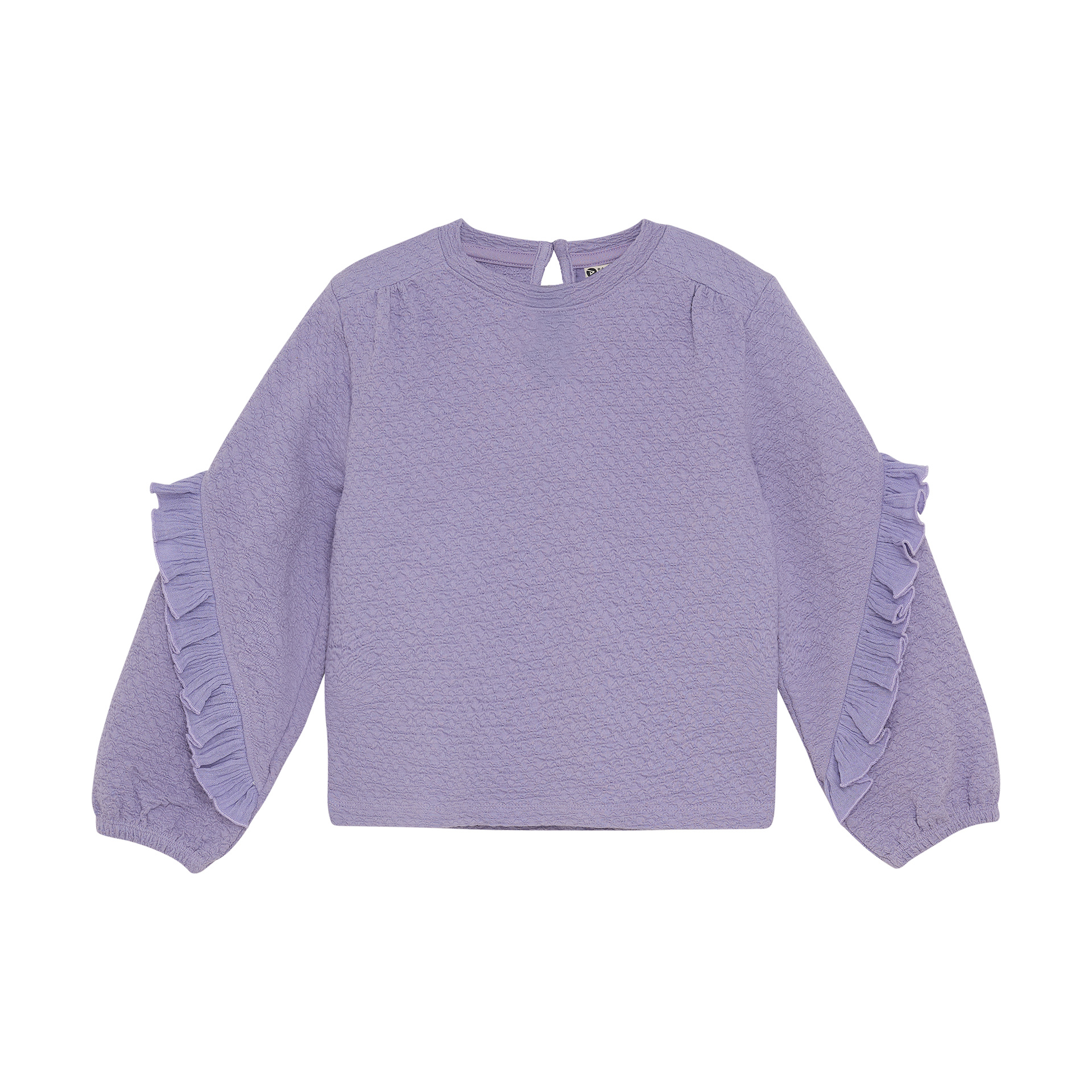Daily7 winter t-shirt meisjes - Paars - longsleeve/ruffle