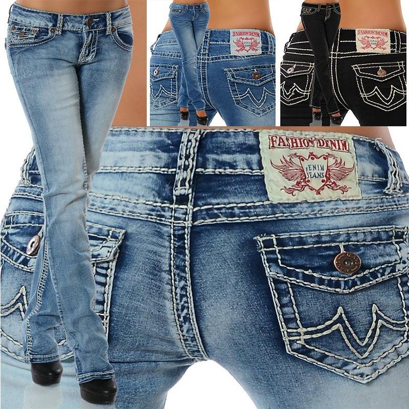 MY OWN STYLE Women's Fashion Jeans Trousers Long Pants Denim Jeans S lichtblauwe kleur