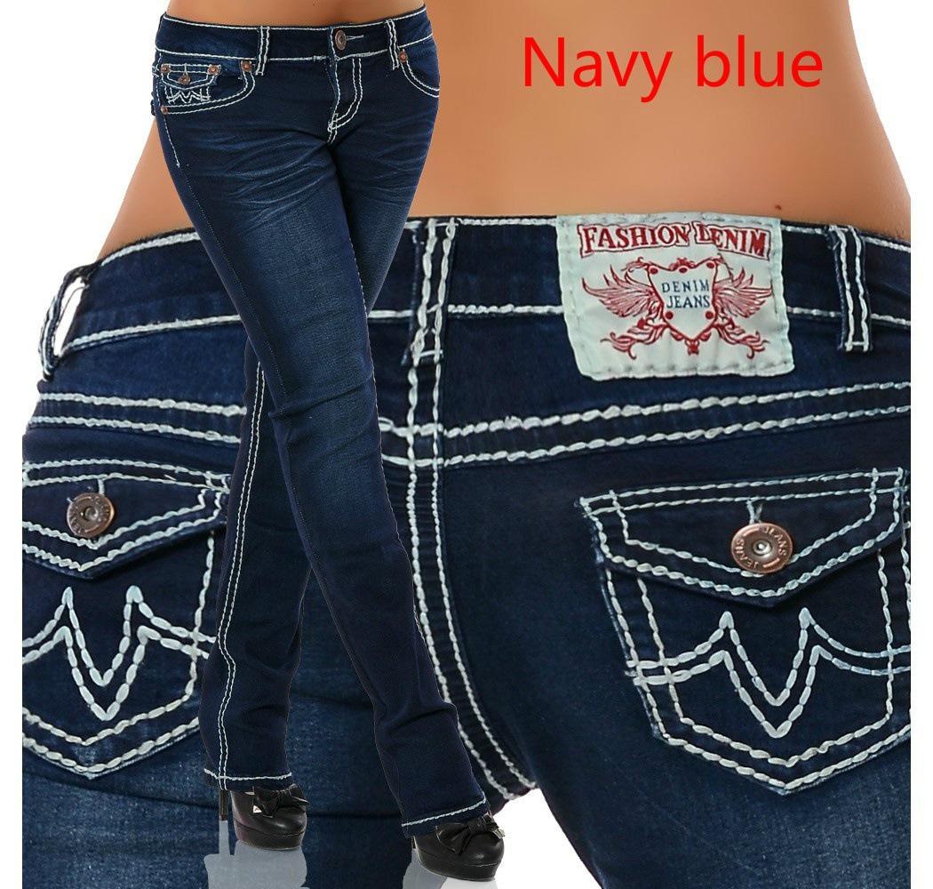 MY OWN STYLE Women's Fashion Jeans Trousers Long Pants Denim Jeans S