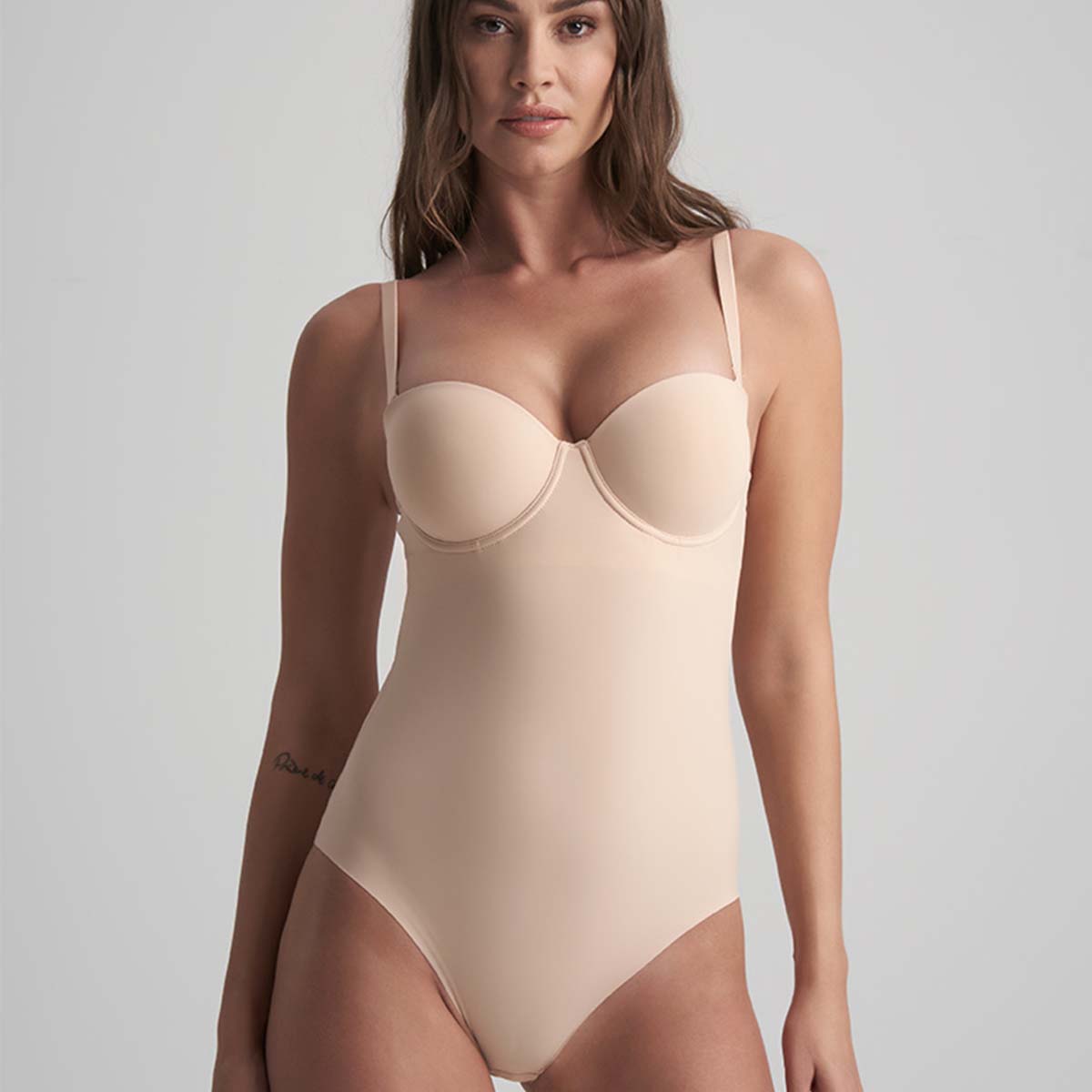 Bye Bra Sculpting Padded Wire bodystocking, beige