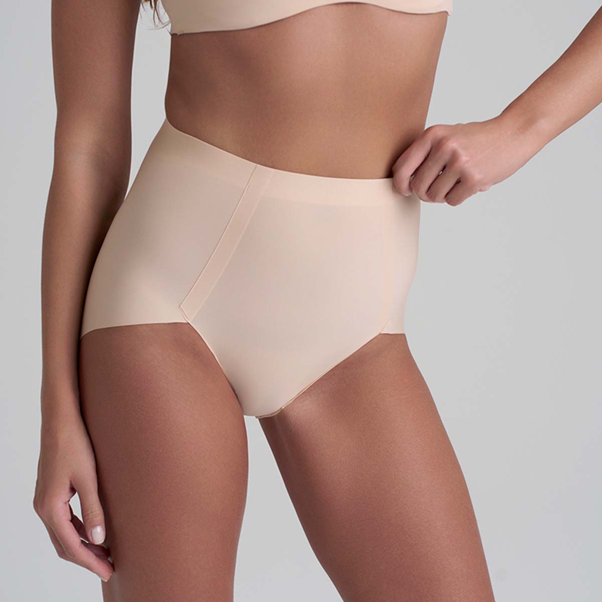Bye Bra Smooth Essentials Mid Waist 2-pack maxi slip, beige